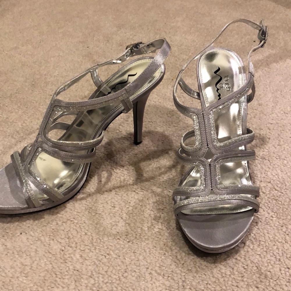 Silver Nina Heels, Size 9, Never worn